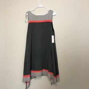 Robbie Bee Fluid Coral Asymmetrical Polkadot Size 14 Dress